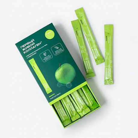 Гидролизат коллагена Колла Ген пищевой со вкусом яблока, 21 стик по 10 гр. Изображение 2 из 2